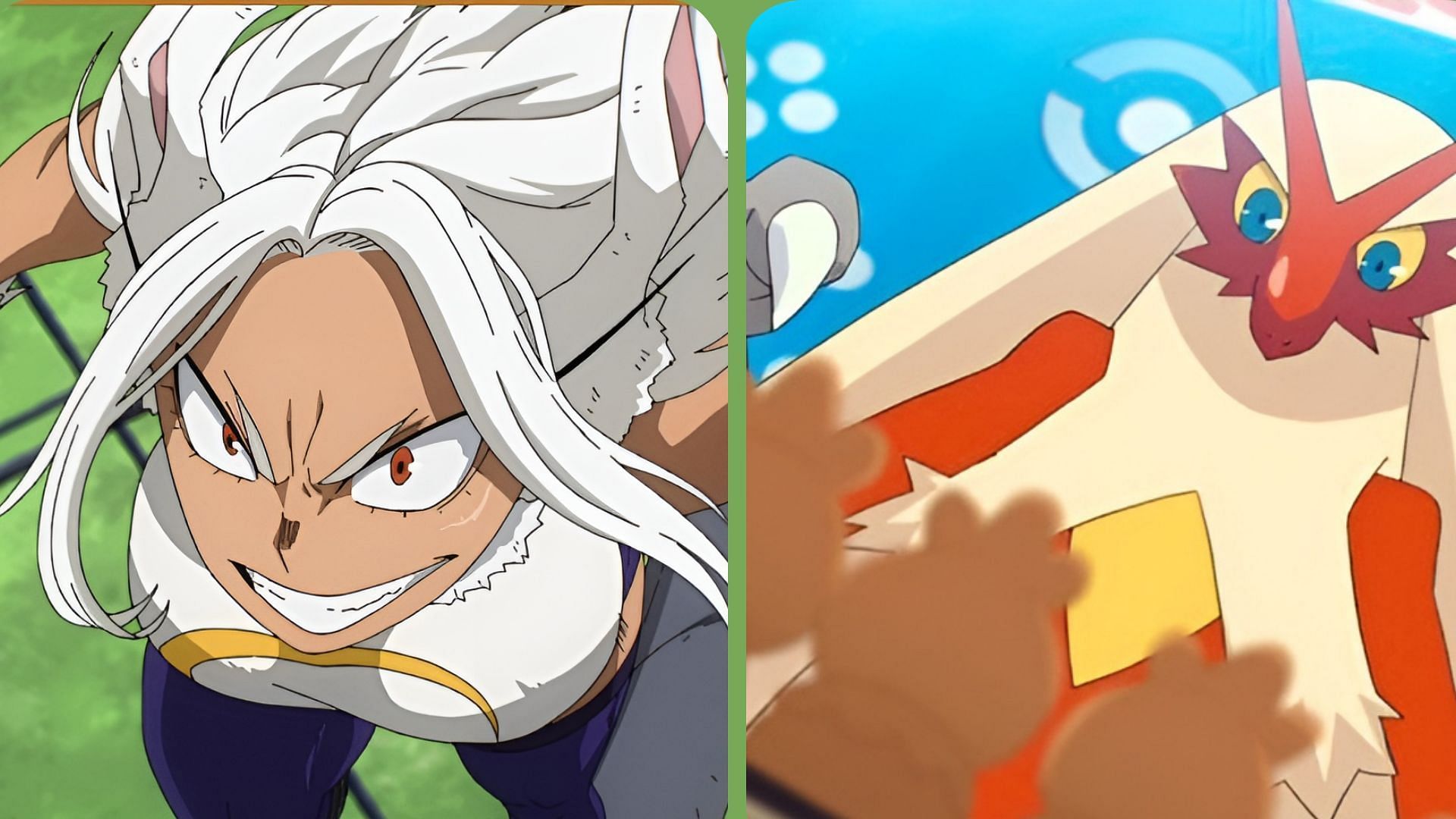 Still of Mirko and Blaziken (Image via Studio Bones and OLM)